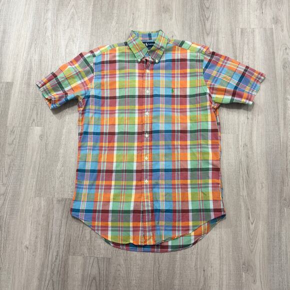 Vintage Polo Ralph Lauren Short Sleeve Button Shirt Men's Medium Classic Fit 90s - Picture 1 of 6